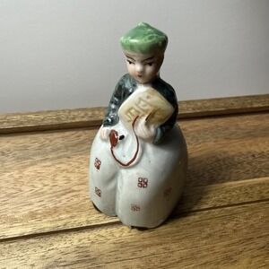 Occupied Japan Porcelain Bell – Figural Japanese man Vintage 1920s